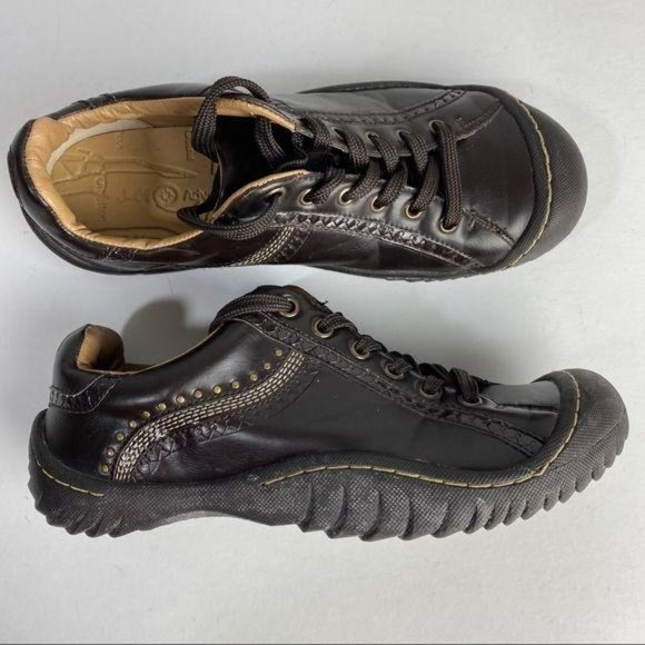 J-41 Jeep Amazon Vegan Leather Lace Up Brown Sneakers Shoes Women's 7 - Picture 2 of 8